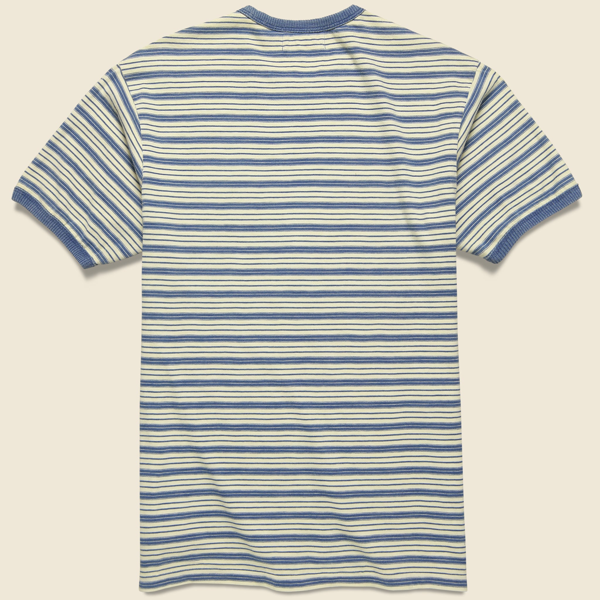 
                          Indigo Ringer Stripe Tee - Indigo/Cream - RRL - STAG Provisions - Tops - S/S Tee
                        