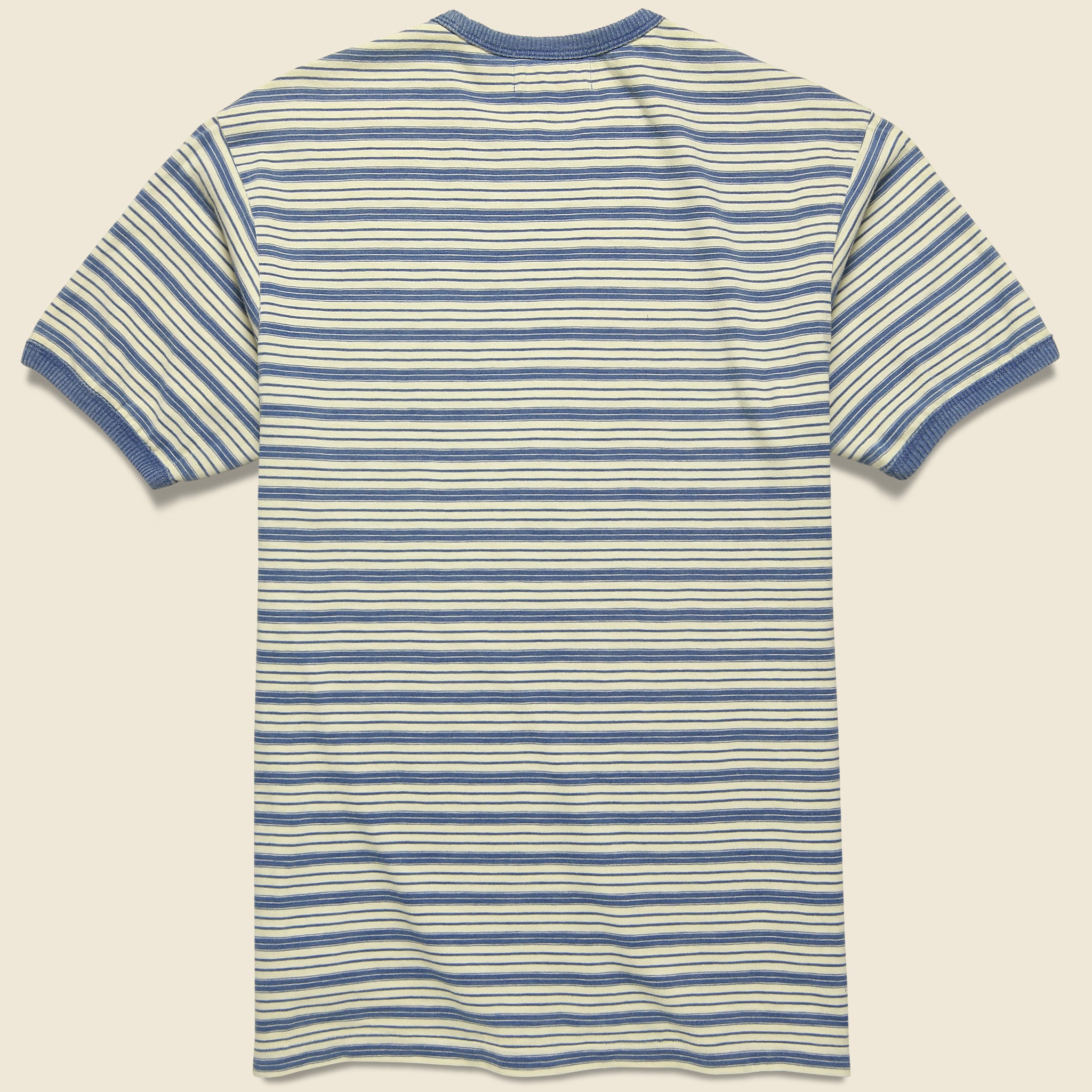 Indigo Ringer Stripe Tee - Indigo/Cream - RRL - STAG Provisions - Tops - S/S Tee