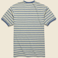 Indigo Ringer Stripe Tee - Indigo/Cream