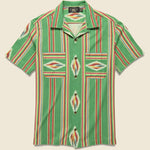 Durango Knit Camp Shirt - Green/Red/Cream/Multi - RRL - STAG Provisions - Tops - S/S Woven - Other Pattern