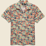 Western Print Camp Shirt - Teal/Multi - RRL - STAG Provisions - Tops - S/S Woven - Other Pattern