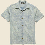 Bandana Print Jersey Camp Shirt - Indigo/Cream - RRL - STAG Provisions - Tops - S/S Woven - Other Pattern