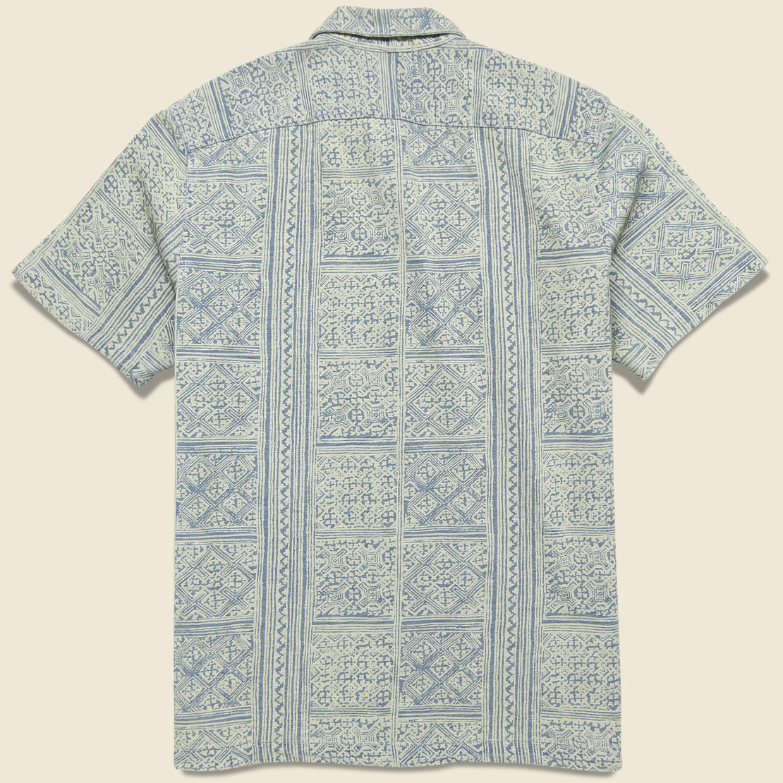 Bandana Print Jersey Camp Shirt - Indigo/Cream - RRL - STAG Provisions - Tops - S/S Woven - Other Pattern