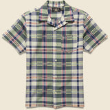 Madras Seersucker Camp Shirt - Green/Cream - RRL - STAG Provisions - Tops - S/S Woven - Seersucker