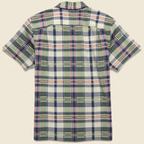 Madras Seersucker Camp Shirt - Green/Cream - RRL - STAG Provisions - Tops - S/S Woven - Seersucker