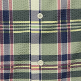 Madras Seersucker Camp Shirt - Green/Cream - RRL - STAG Provisions - Tops - S/S Woven - Seersucker