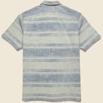 3 Pocket Jersey Camp Shirt - Indigo/Cream Stripe - RRL - STAG Provisions - Tops - S/S Woven - Stripe