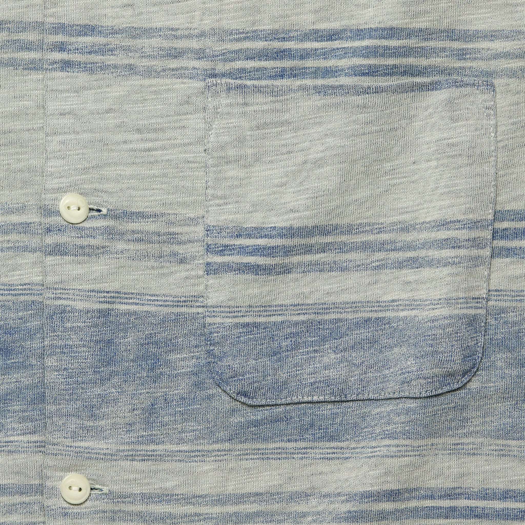 
                          3 Pocket Jersey Camp Shirt - Indigo/Cream Stripe - RRL - STAG Provisions - Tops - S/S Woven - Stripe
                        