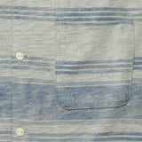 3 Pocket Jersey Camp Shirt - Indigo/Cream Stripe - RRL - STAG Provisions - Tops - S/S Woven - Stripe