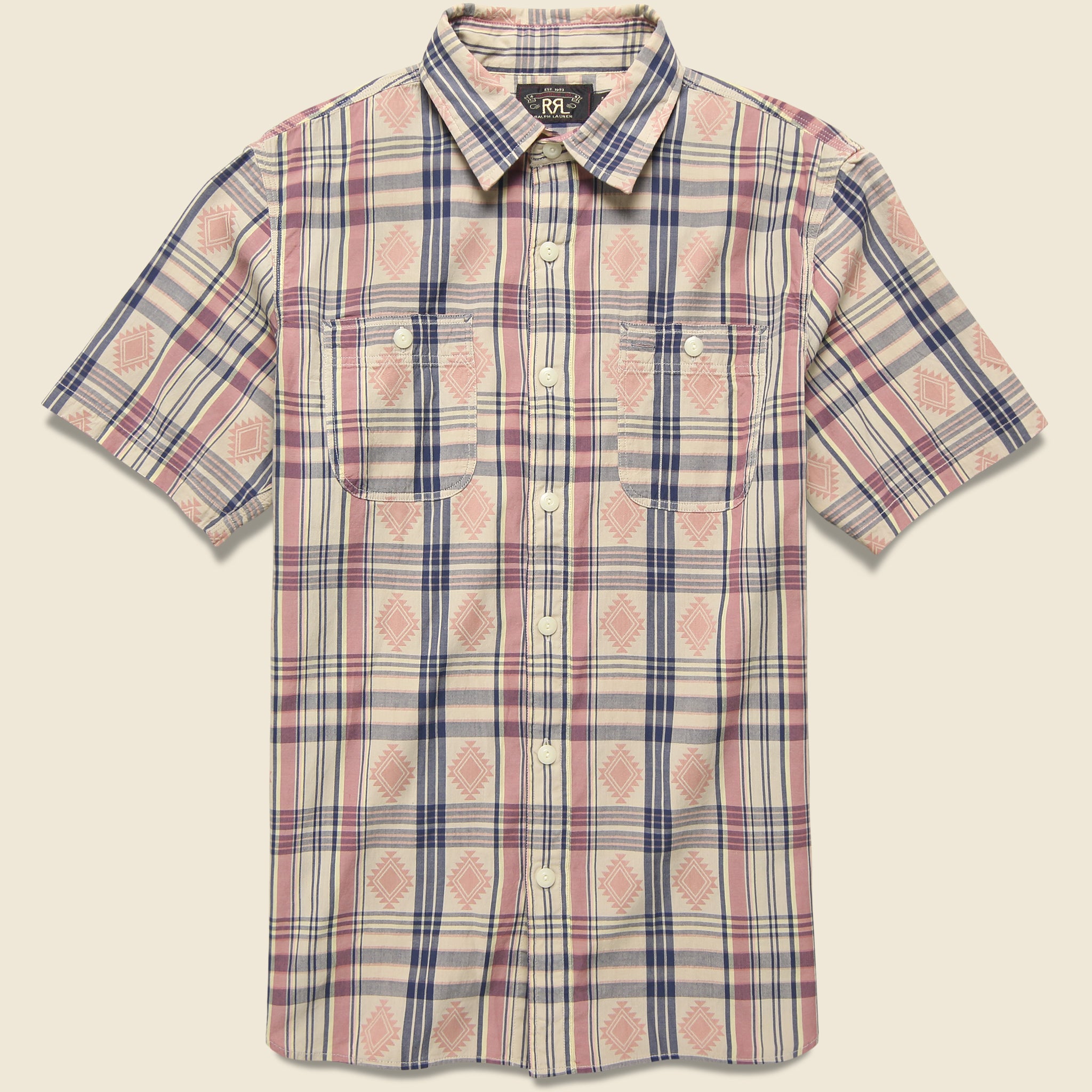 Madras Plaid Farrell Workshirt - Blue/Multi - RRL - STAG Provisions - Tops - S/S Woven - Other Pattern
