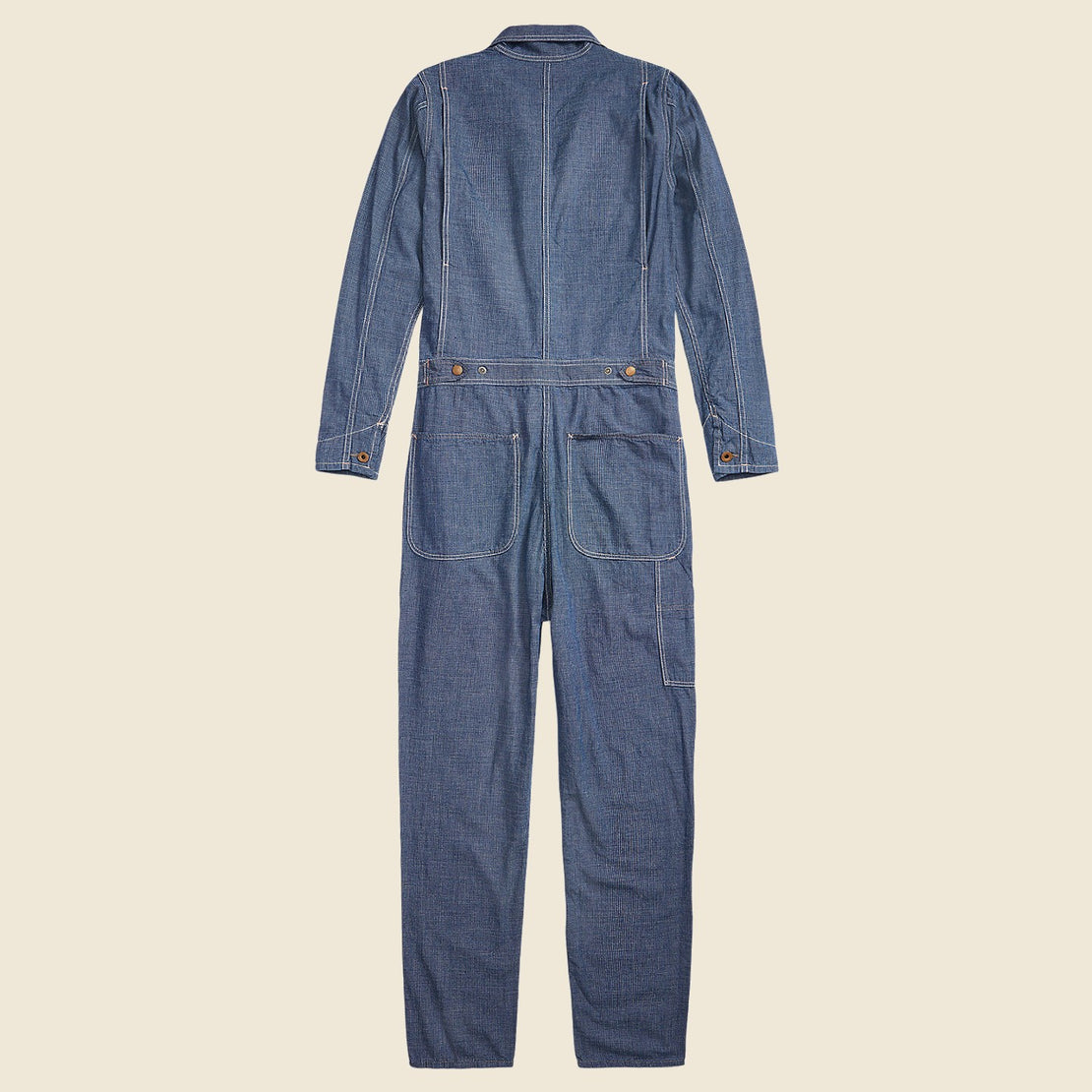 Connor Coverall Cotton Pincheck - Indigo - RRL - STAG Provisions - W - Onepiece - Jumpsuit