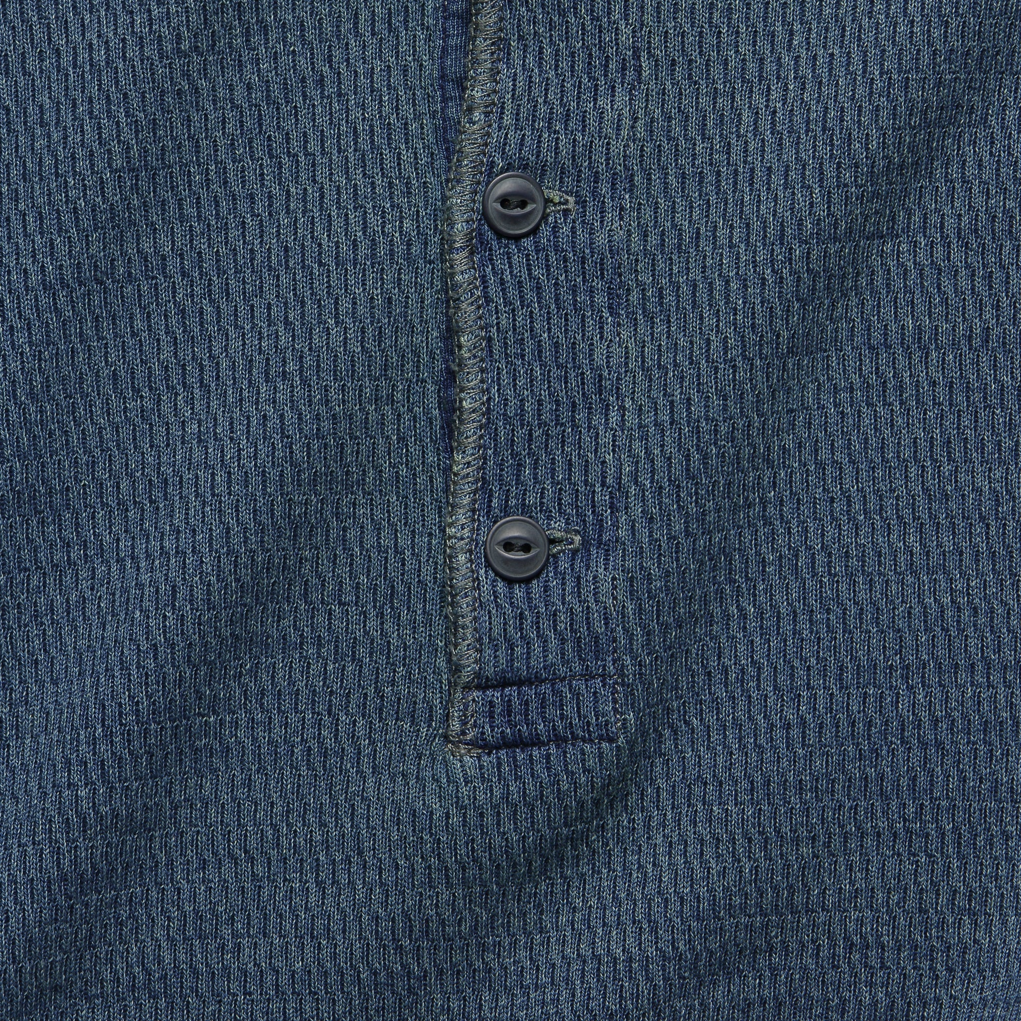 Jacquard-Knit Henley - Indigo - RRL - STAG Provisions - Tops - L/S Knit