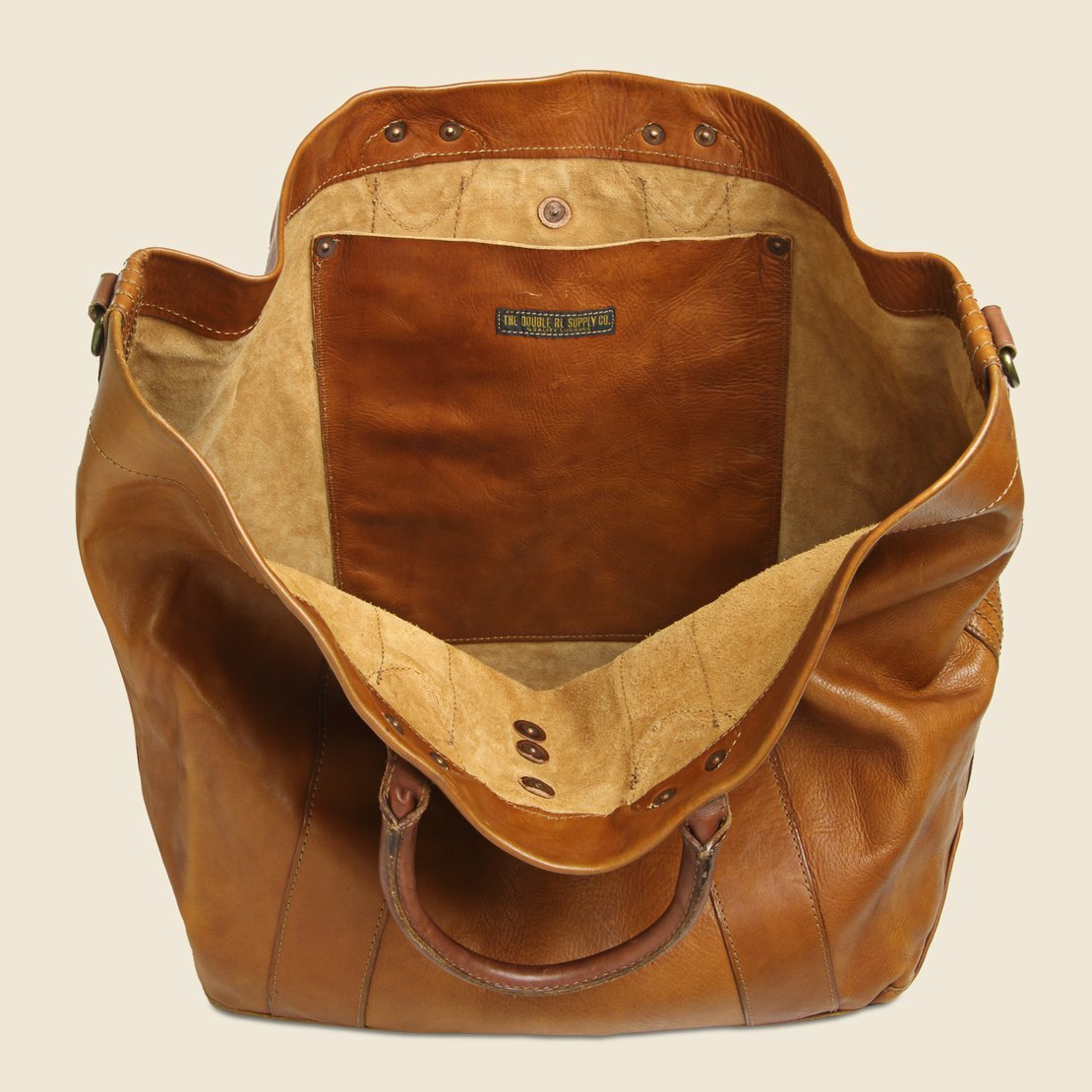 Vintage Leather Tote - Brown
