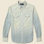 Slim Chambray Buffalo Western Shirt - Light Wash - RRL - STAG Provisions - Tops - L/S Woven - Solid