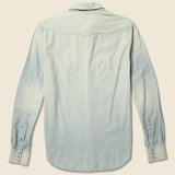Slim Chambray Buffalo Western Shirt - Light Wash - RRL - STAG Provisions - Tops - L/S Woven - Solid