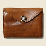 Concho Leather Wallet - Brown - RRL - STAG Provisions - Accessories - Wallets