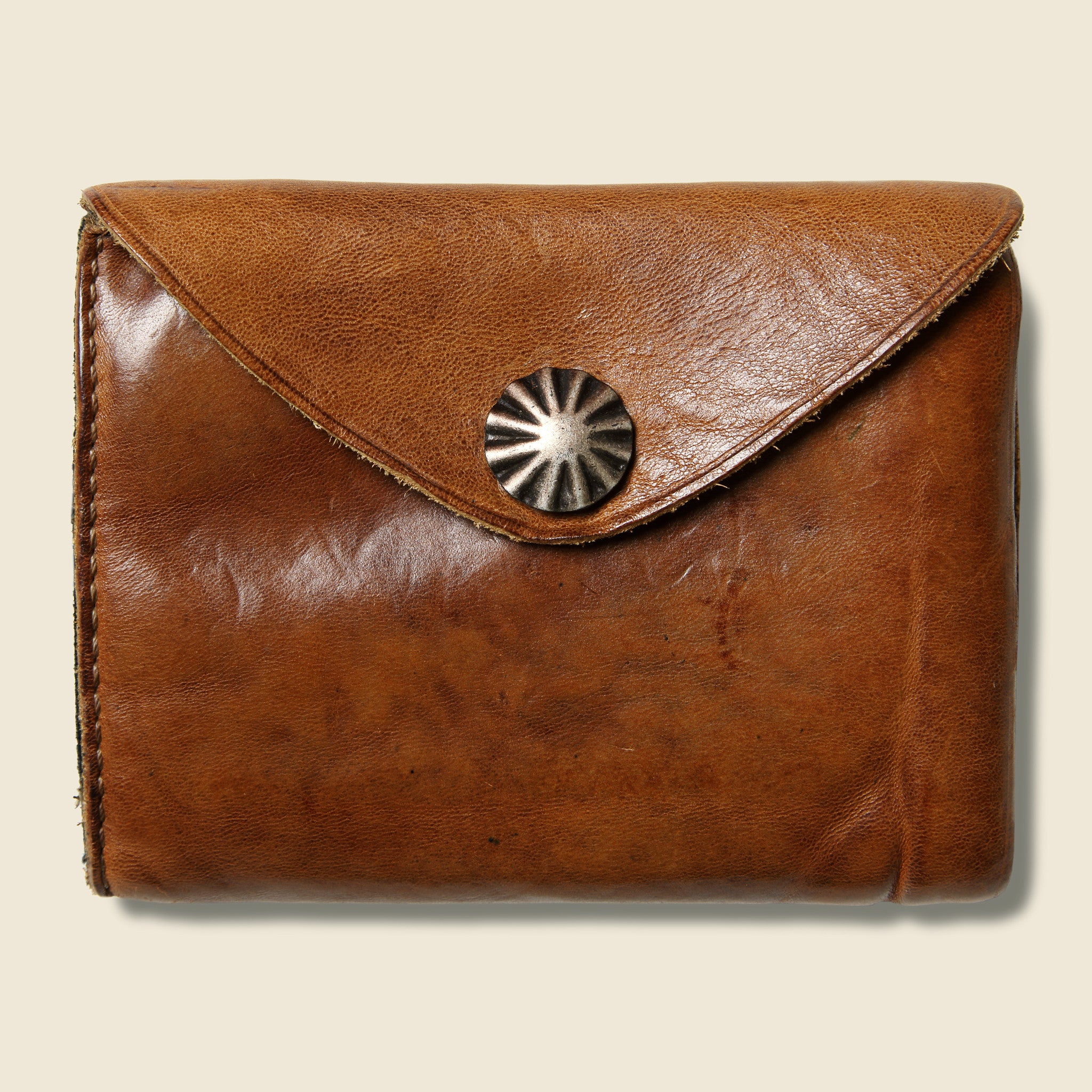 Concho Leather Wallet - Brown - RRL - STAG Provisions - Accessories - Wallets