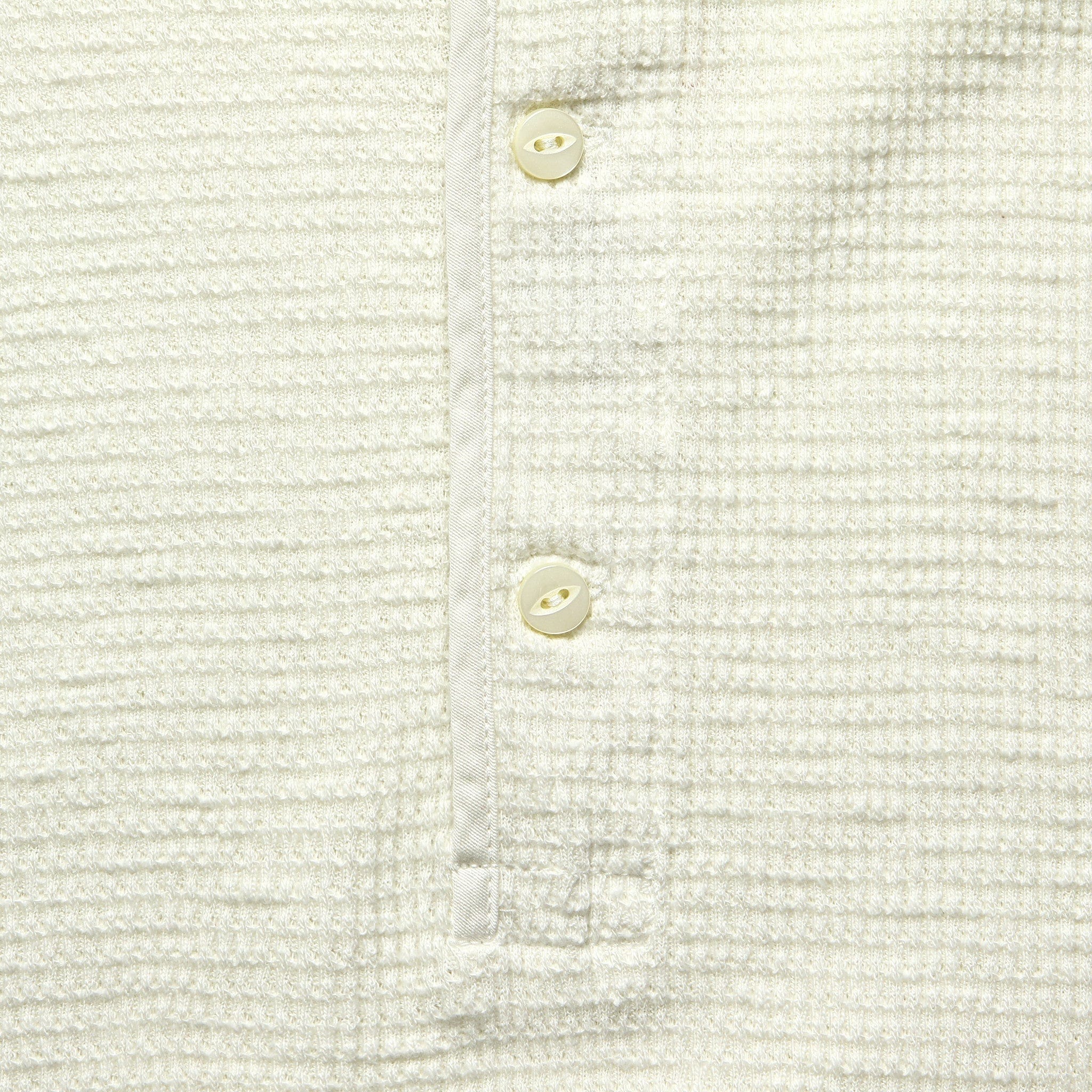 
                          Waffle-Knit Henley - Paper White - RRL - STAG Provisions - Tops - L/S Knit
                        