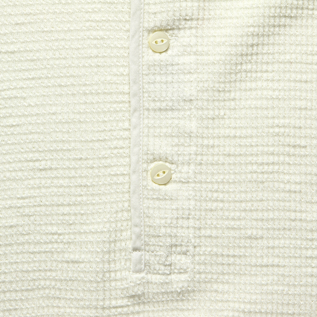 Waffle-Knit Henley - Paper White - RRL - STAG Provisions - Tops - L/S Knit
