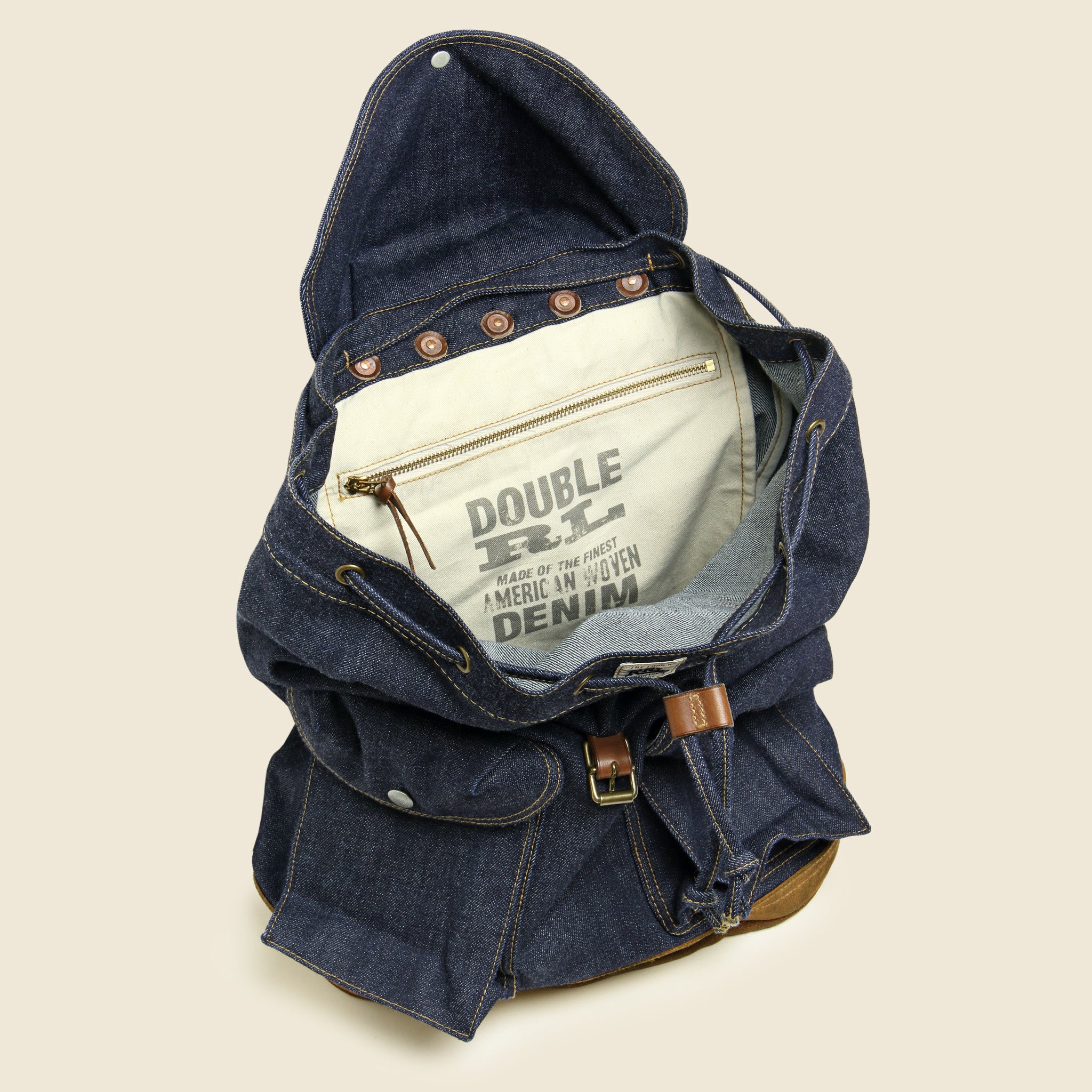 
                          Riley Denim Rucksack - Indigo - RRL - STAG Provisions - Accessories - Bags / Luggage
                        