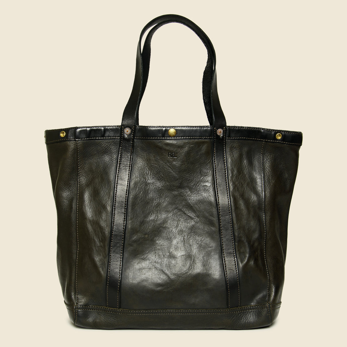 RRL Leather Harris Tote Bag - Vintage Black
