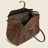Hand-Tooled Leather Pecos Duffle Bag - Saddle Brown - RRL - STAG Provisions - Accessories - Bags / Luggage