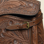 Hand-Tooled Leather Pecos Duffle Bag - Saddle Brown - RRL - STAG Provisions - Accessories - Bags / Luggage