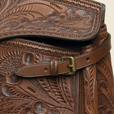 Hand-Tooled Leather Pecos Duffle Bag - Saddle Brown - RRL - STAG Provisions - Accessories - Bags / Luggage