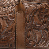 Hand-Tooled Leather Pecos Duffle Bag - Saddle Brown - RRL - STAG Provisions - Accessories - Bags / Luggage