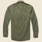 G.I. Military Shirt - Olive Herringbone - RRL - STAG Provisions - Tops - L/S Woven - Solid
