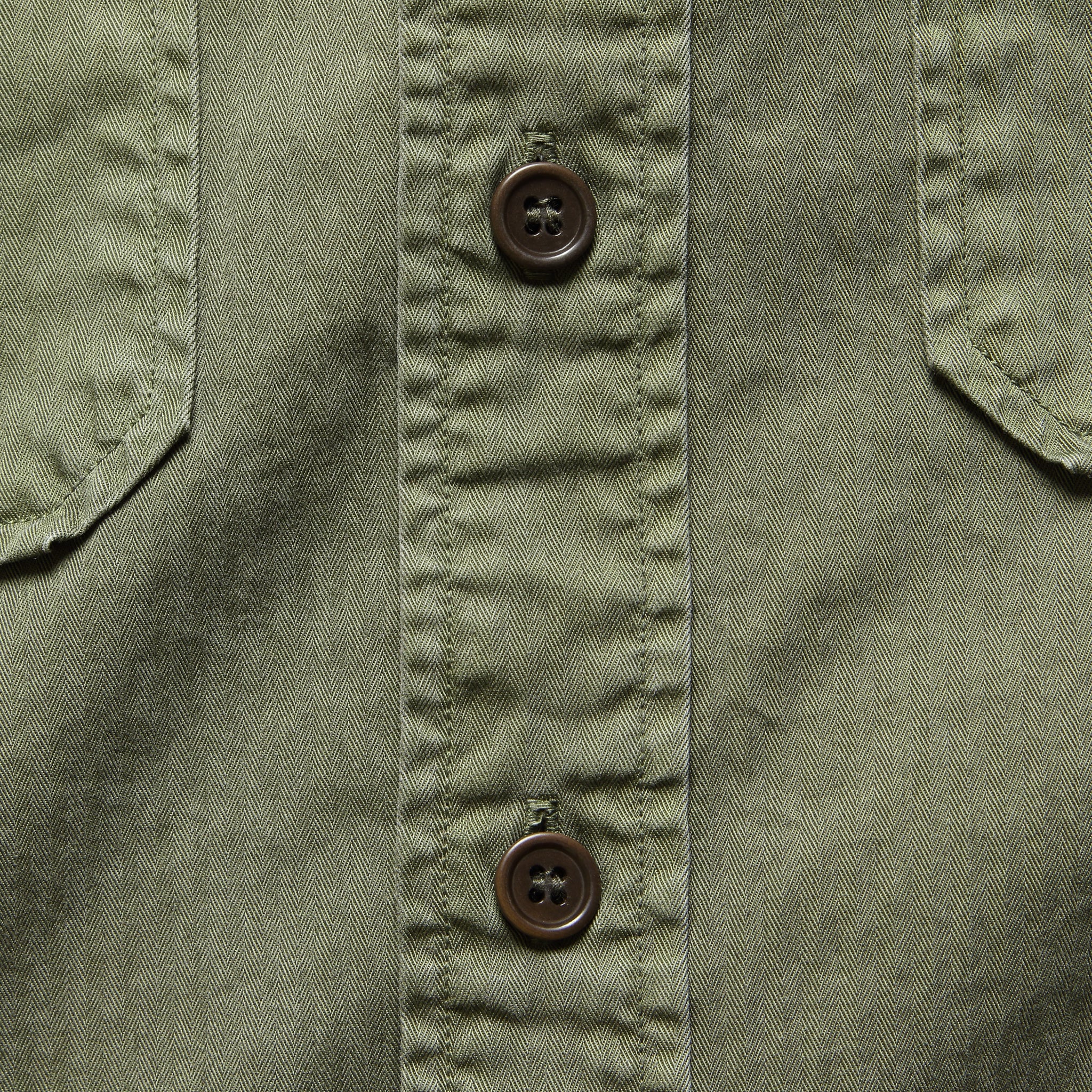 
                          G.I. Military Shirt - Olive Herringbone - RRL - STAG Provisions - Tops - L/S Woven - Solid
                        