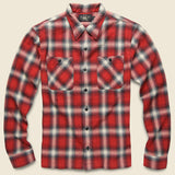 Monterey Ombre Plaid Flannel - Red/Black - RRL - STAG Provisions - Tops - L/S Woven - Plaid