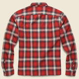 Monterey Ombre Plaid Flannel - Red/Black - RRL - STAG Provisions - Tops - L/S Woven - Plaid