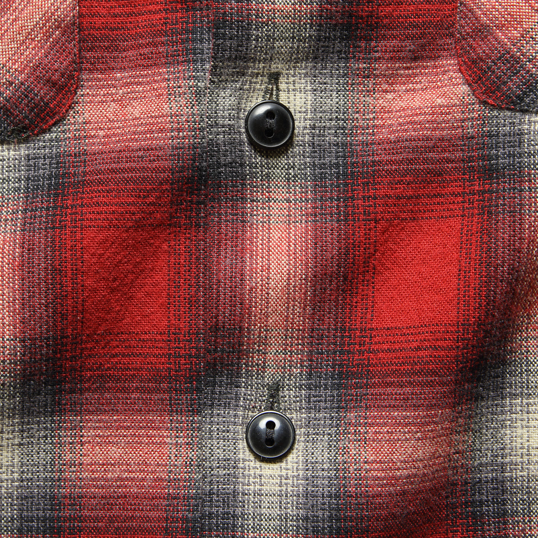 Monterey Ombre Plaid Flannel - Red/Black