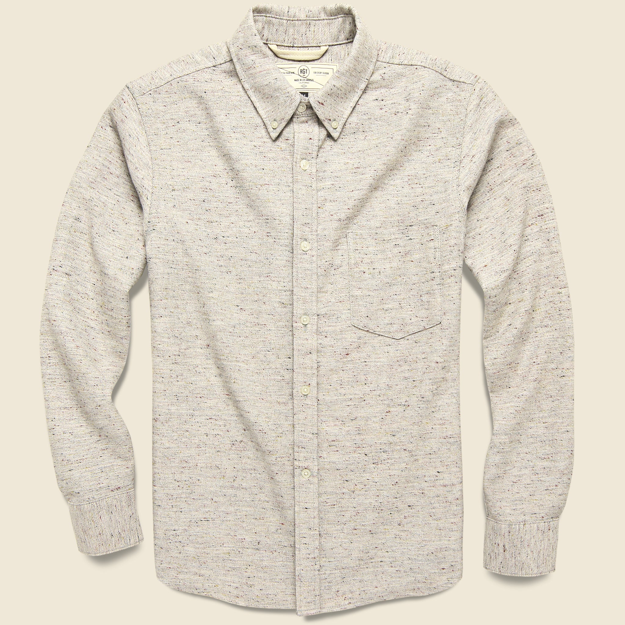 Oxford Flannel - Oatmeal - Rogue Territory - STAG Provisions - Tops - L/S Woven - Fleck