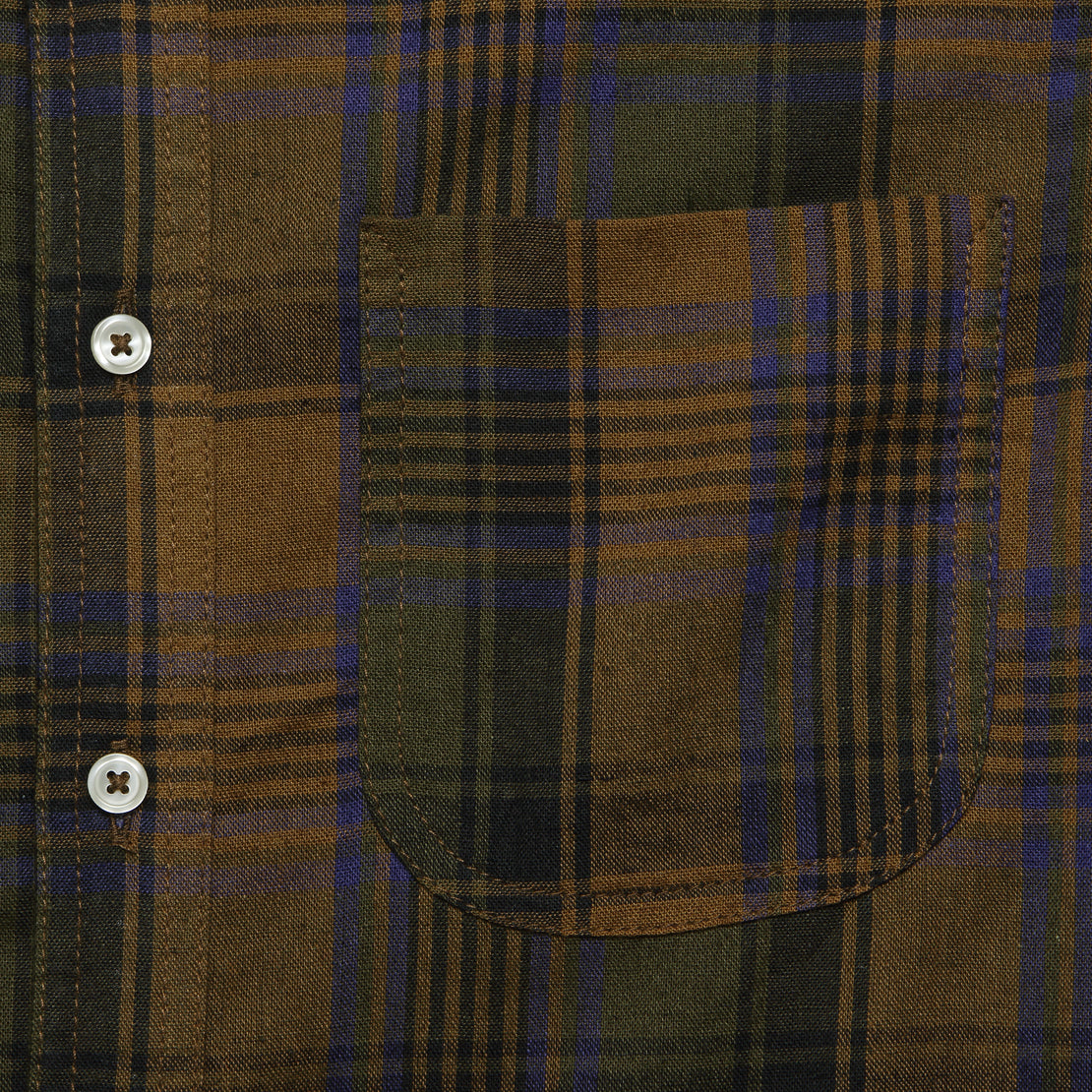 Jumper Plaid Shirt - Brown - Rogue Territory - STAG Provisions - Tops - L/S Woven - Plaid