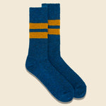 Reversible Brush Mohair Socks - Dark Blue - RoToTo - STAG Provisions - Accessories - Socks