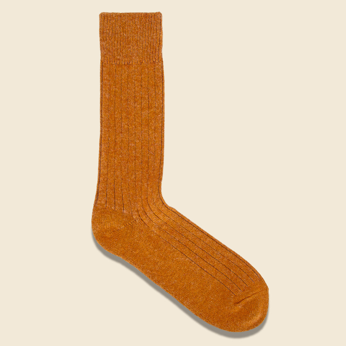 Cotton Wool Rib Sock - Gold - RoToTo - STAG Provisions - Accessories - Socks