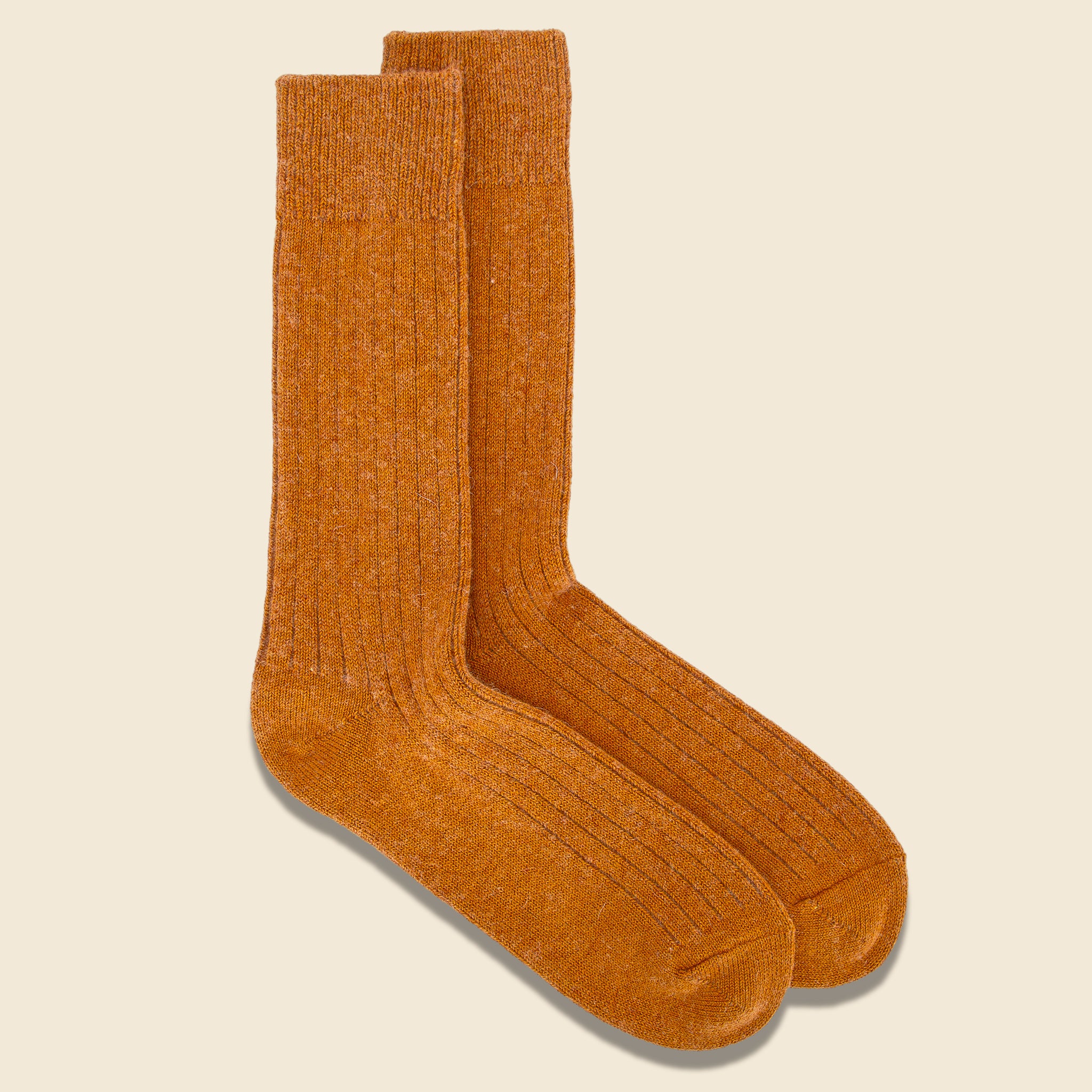 Cotton Wool Rib Sock - Gold - RoToTo - STAG Provisions - Accessories - Socks