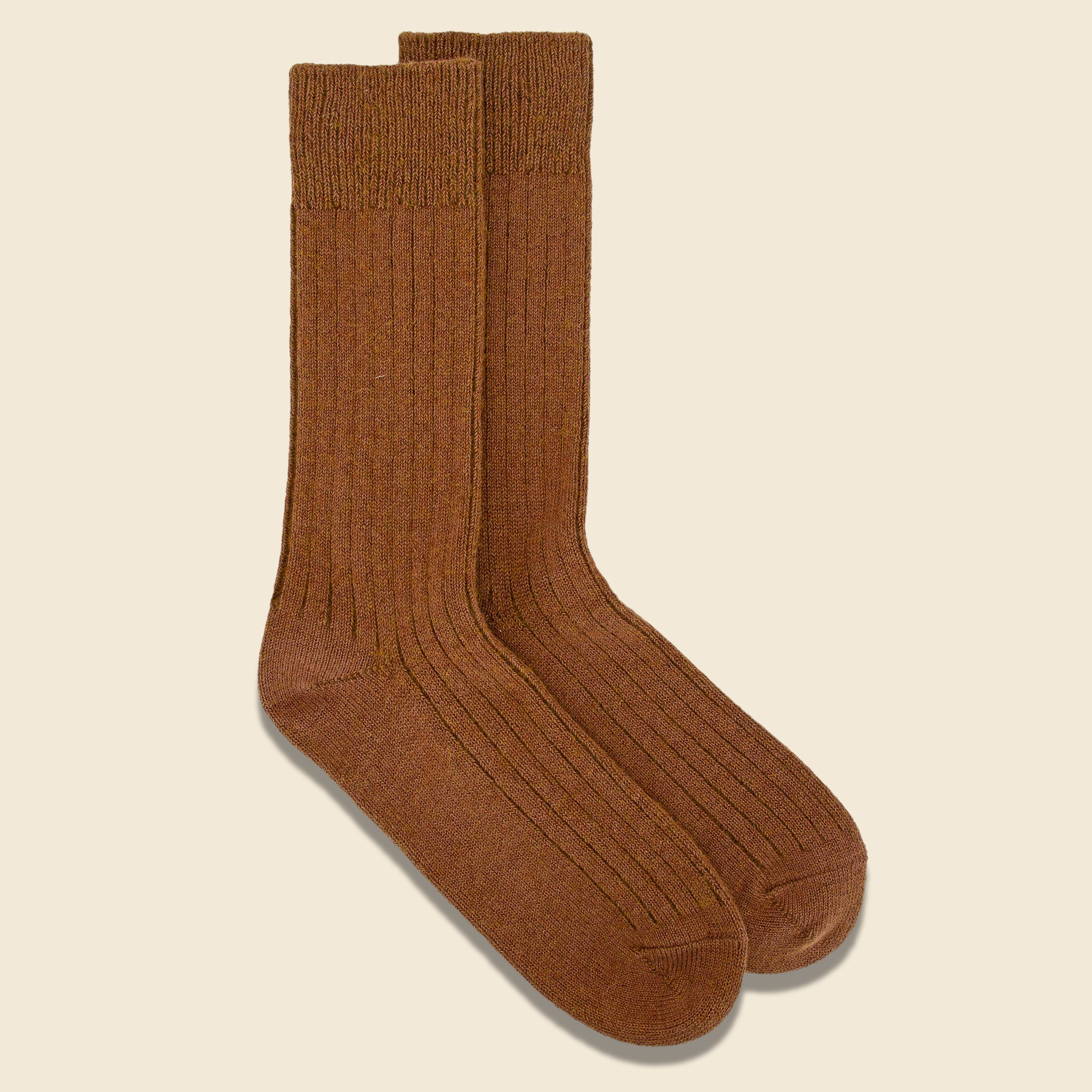 Cotton Wool Rib Sock - Olive Drab - RoToTo - STAG Provisions - Accessories - Socks