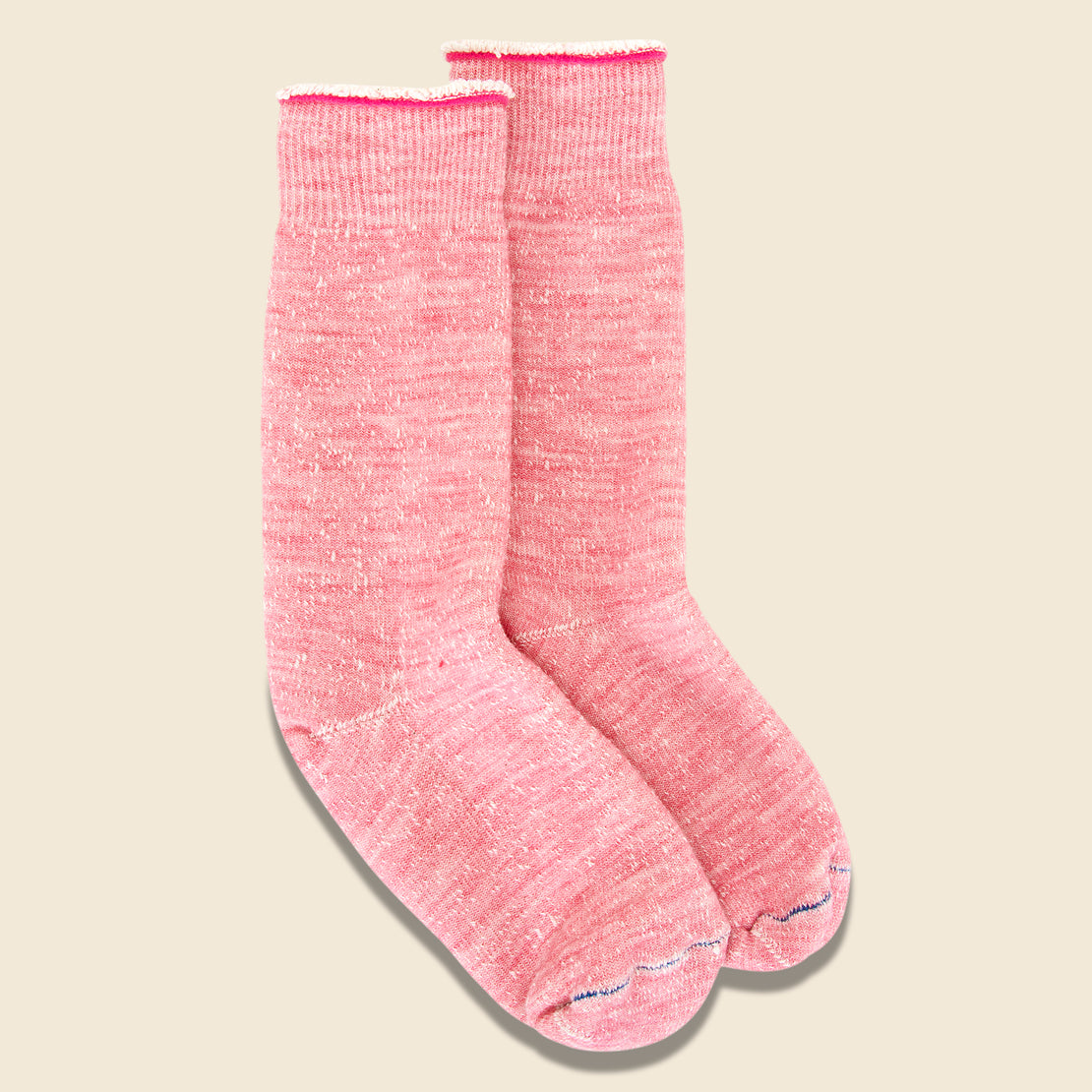 Merino Wool & Cotton Double Face Socks - Light Pink - RoToTo - STAG Provisions - W - Accessories - Socks