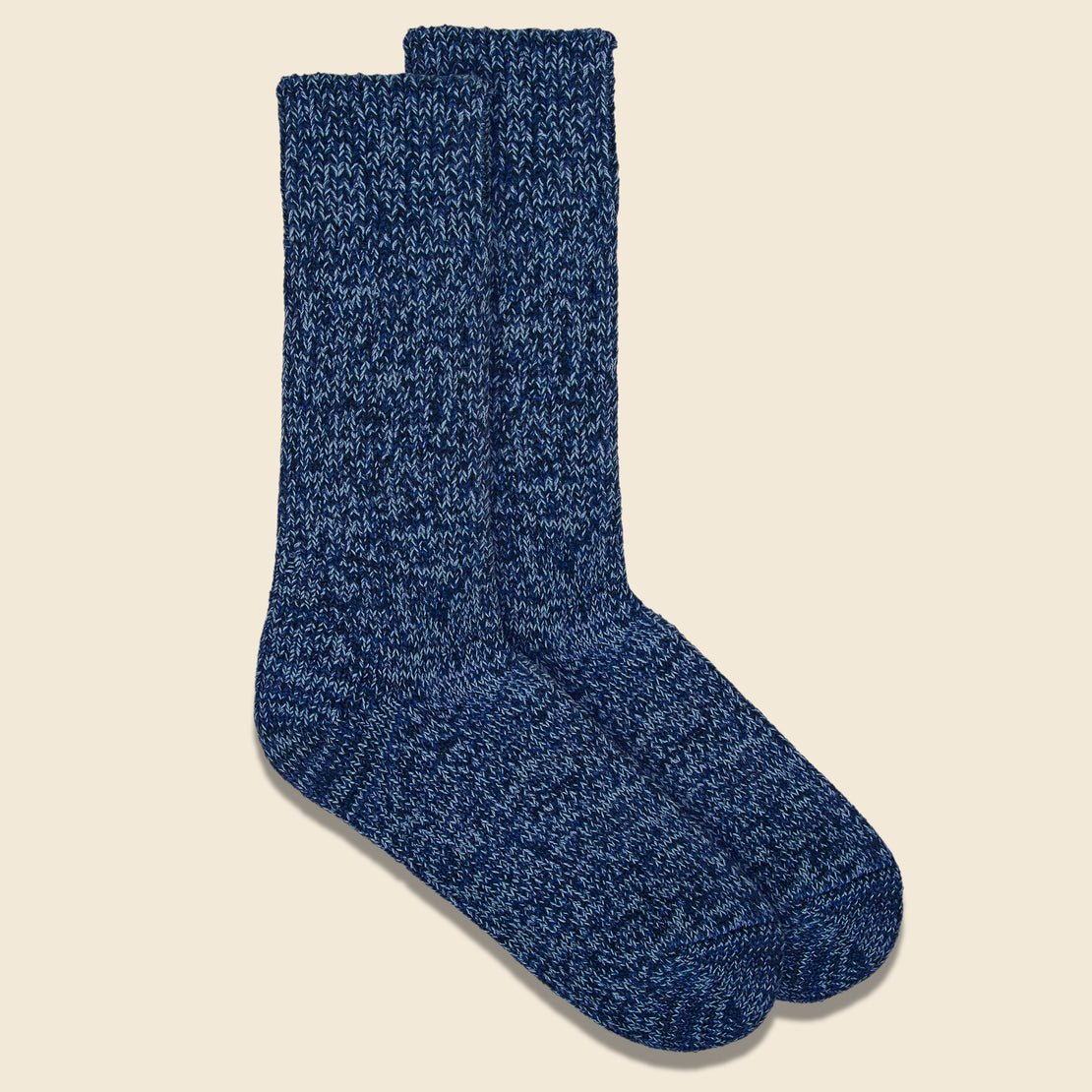 Denim Tone Crew Socks - Blue