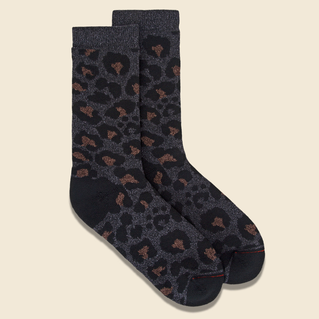 Pile Leopard Socks - Charcoal - RoToTo - STAG Provisions - W - Accessories - Socks