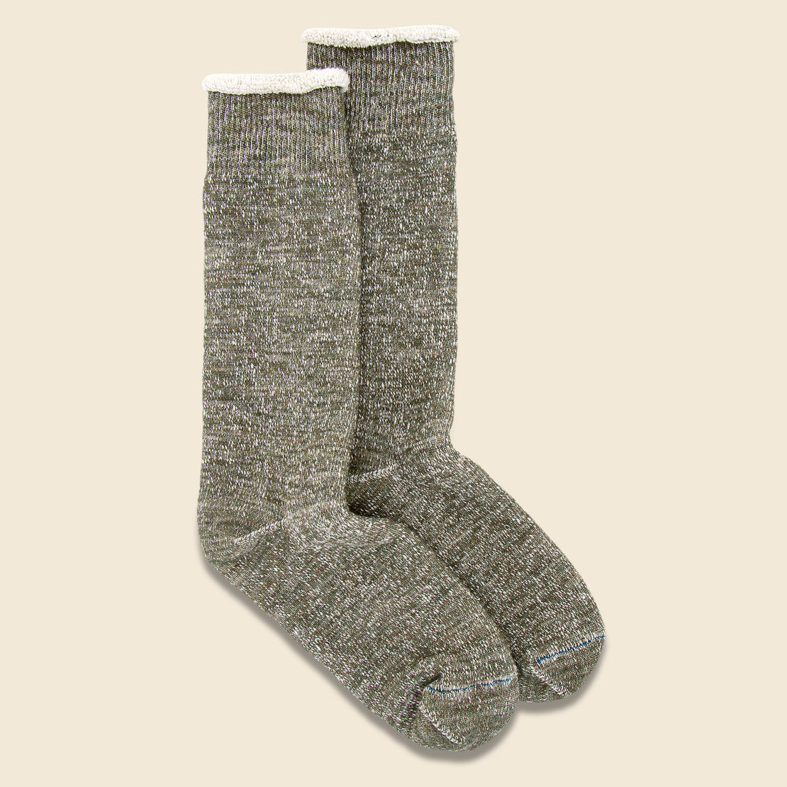 Merino Wool & Cotton Double Face Sock - Army Green