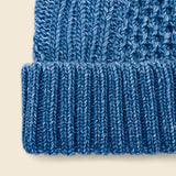Aran Cable Indigo Watch Cap - Light Denim - RoToTo - STAG Provisions - Accessories - Hats