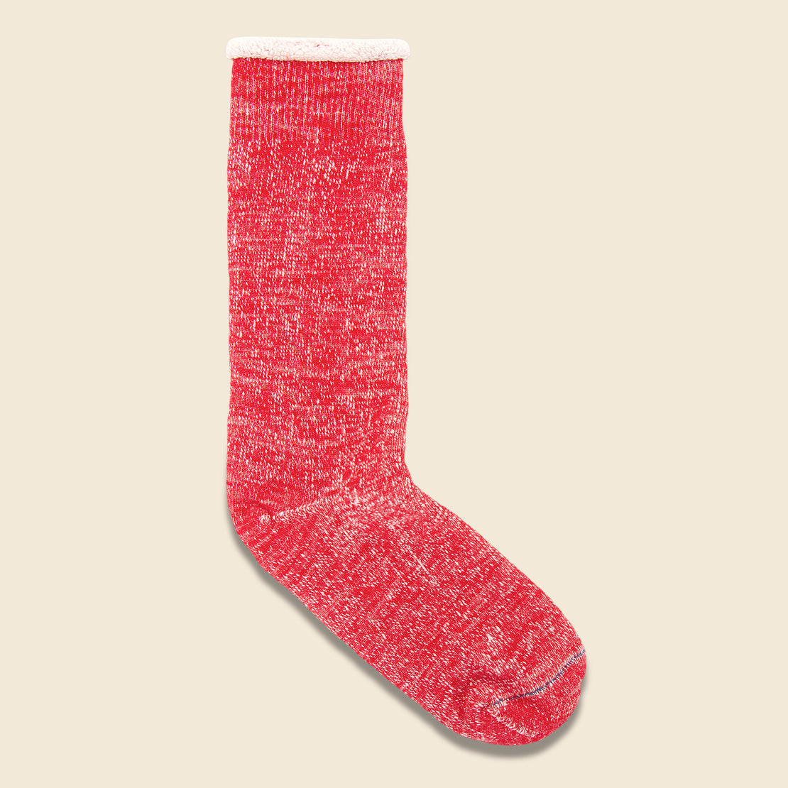 Merino Wool & Cotton Double Face Sock - Red