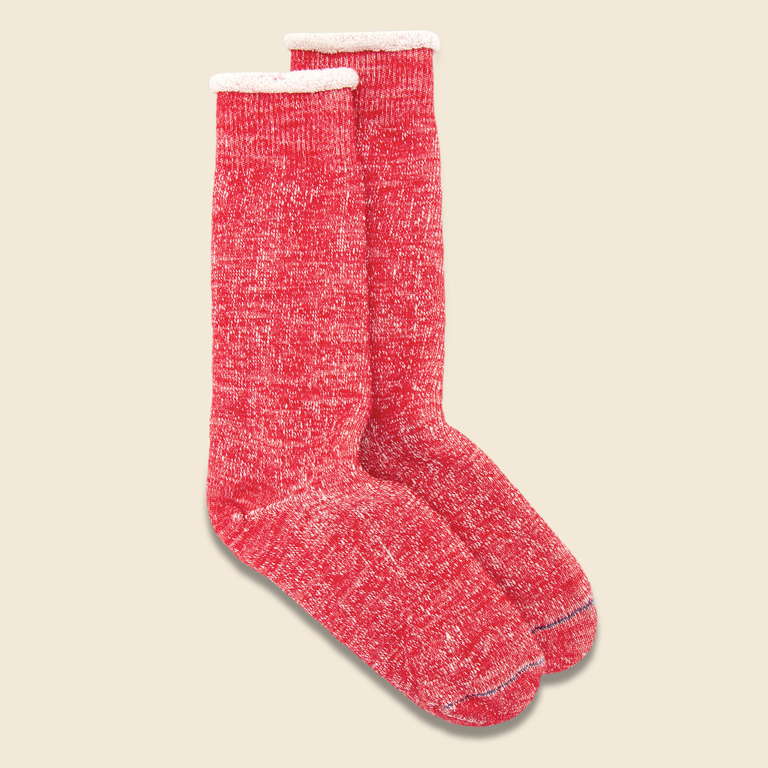 RoToTo Merino Wool & Cotton Double Face Sock - Red