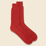 Cotton Waffle Sock - Rust - RoToTo - STAG Provisions - Accessories - Socks