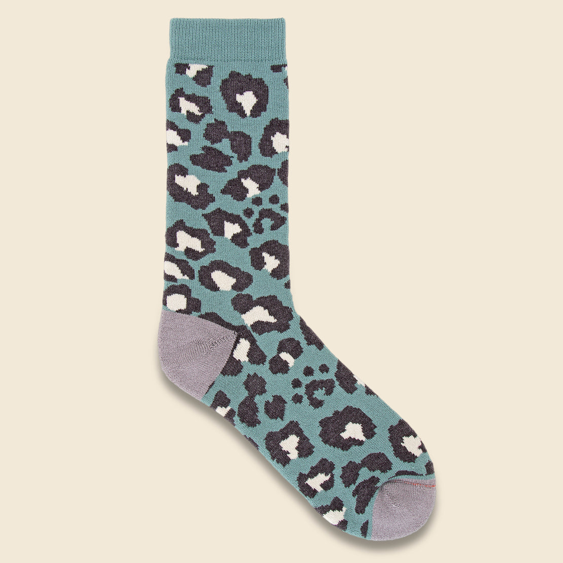 RoToTo Pile Leopard Socks - Mint Green