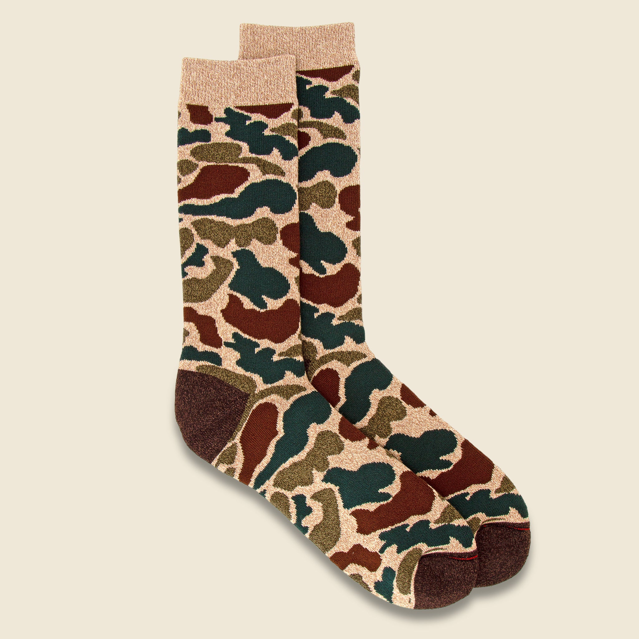 Pile Camo Crew Sock - Beige - RoToTo - STAG Provisions - Accessories - Socks